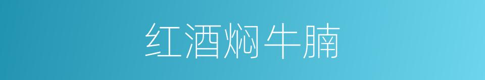 红酒焖牛腩的同义词