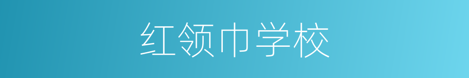 红领巾学校的同义词