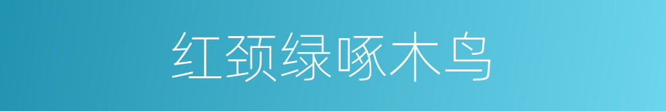 红颈绿啄木鸟的同义词