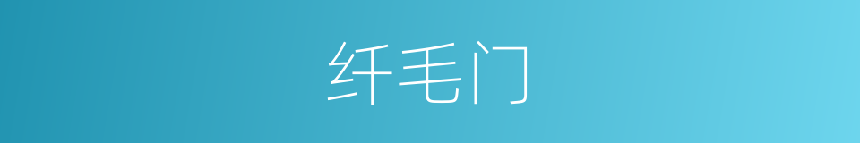 纤毛门的同义词