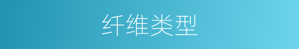 纤维类型的同义词