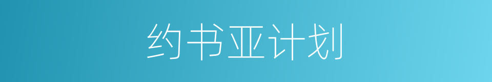 约书亚计划的同义词
