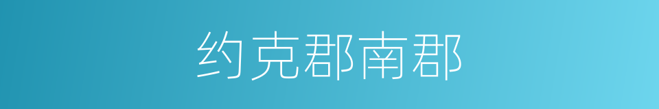 约克郡南郡的同义词