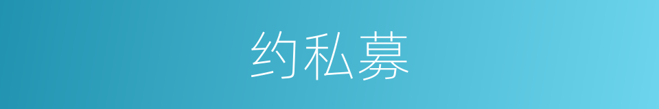 约私募的同义词