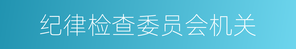 纪律检查委员会机关的同义词