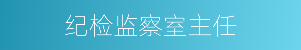 纪检监察室主任的同义词