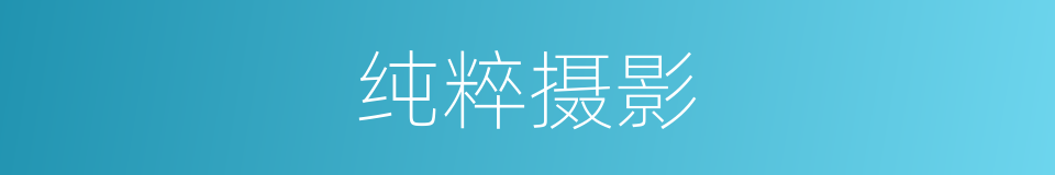 纯粹摄影的同义词