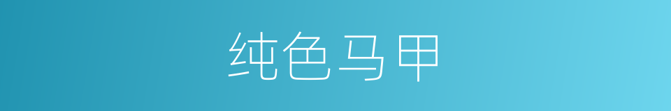 纯色马甲的同义词