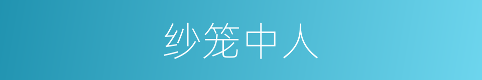 纱笼中人的意思