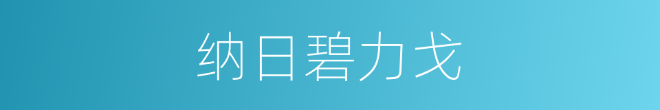 纳日碧力戈的同义词