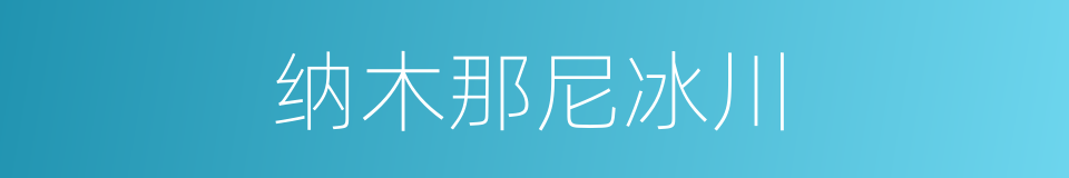 纳木那尼冰川的同义词