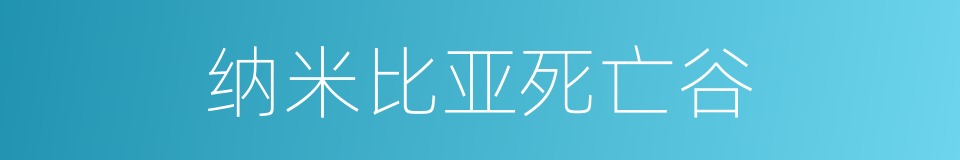 纳米比亚死亡谷的同义词