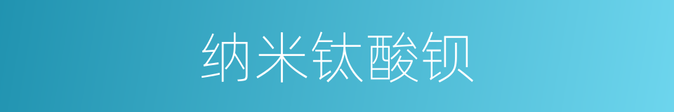 纳米钛酸钡的同义词