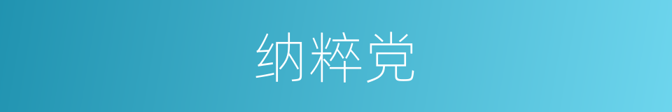 纳粹党的同义词