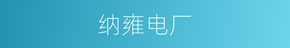 纳雍电厂的同义词