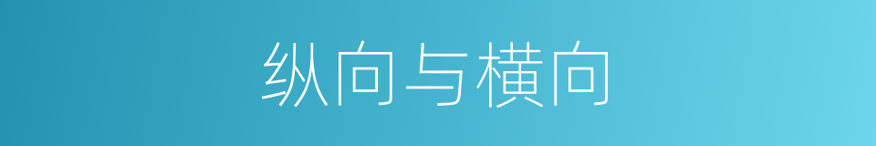 纵向与横向的同义词