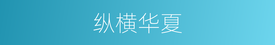 纵横华夏的同义词