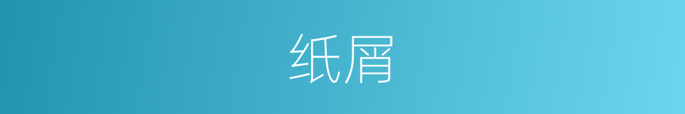 纸屑的意思