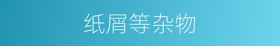 纸屑等杂物的同义词