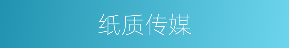 纸质传媒的同义词