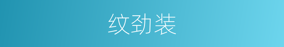 纹劲装的同义词