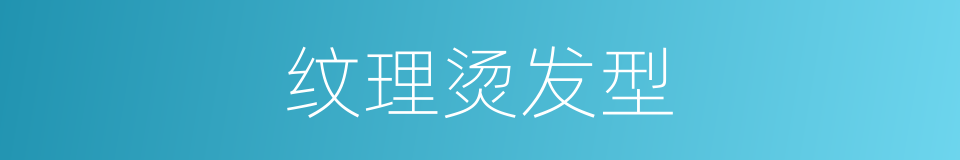 纹理烫发型的同义词
