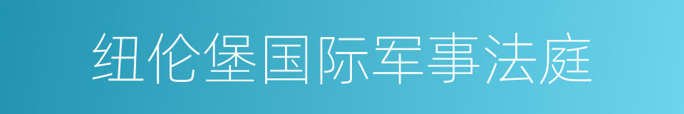 纽伦堡国际军事法庭的同义词