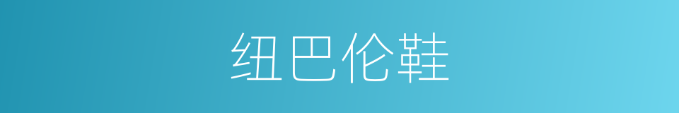纽巴伦鞋的同义词