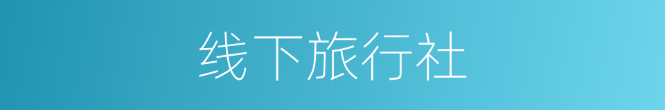 线下旅行社的同义词