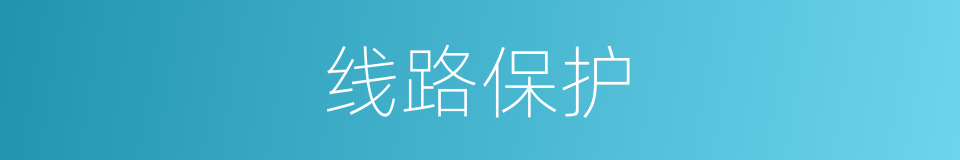 线路保护的同义词