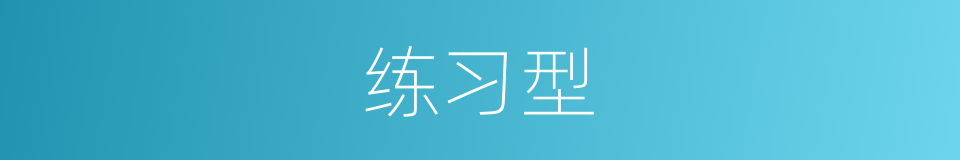 练习型的同义词