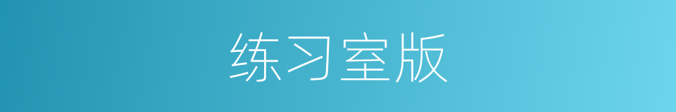 练习室版的同义词