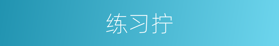 练习拧的同义词