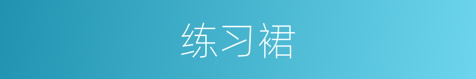 练习裙的同义词