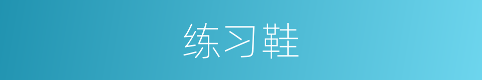 练习鞋的同义词