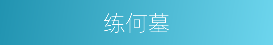 练何墓的同义词