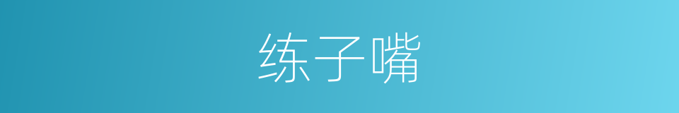 练子嘴的意思