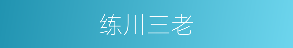 练川三老的同义词