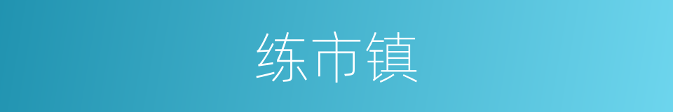 练市镇的同义词