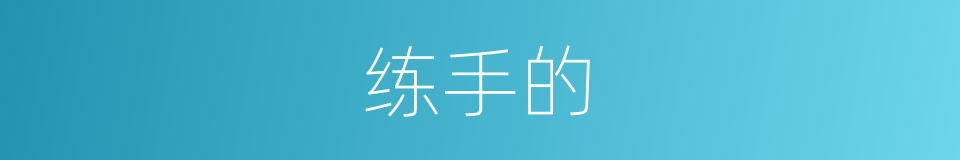练手的的同义词