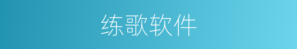 练歌软件的同义词