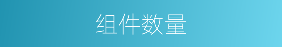 组件数量的同义词