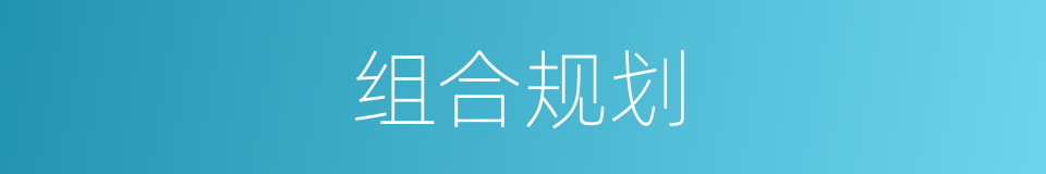 组合规划的同义词