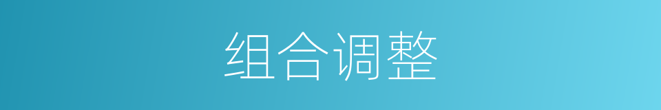 组合调整的同义词