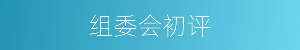 组委会初评的同义词