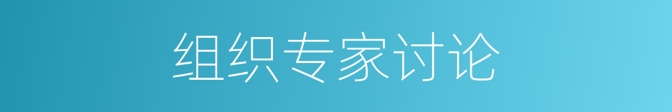 组织专家讨论的同义词
