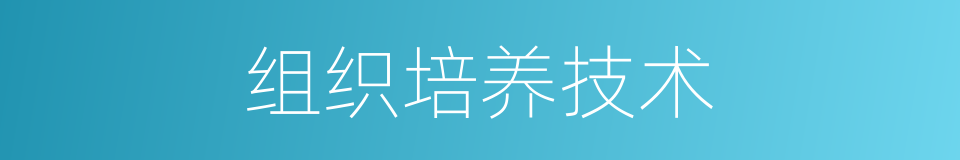 组织培养技术的同义词
