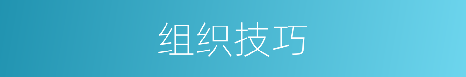 组织技巧的同义词