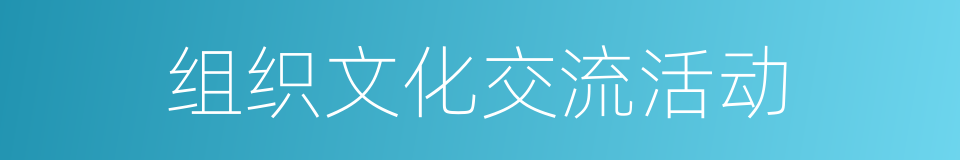 组织文化交流活动的同义词