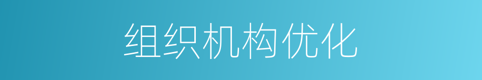 组织机构优化的同义词